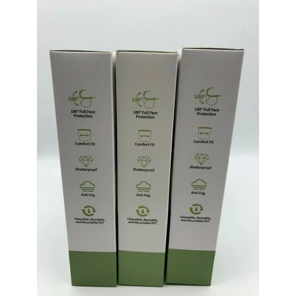 FLTR Pure Protection Anti-Fog Face Shields 10-pack Barrier Comfort Lot of 3
